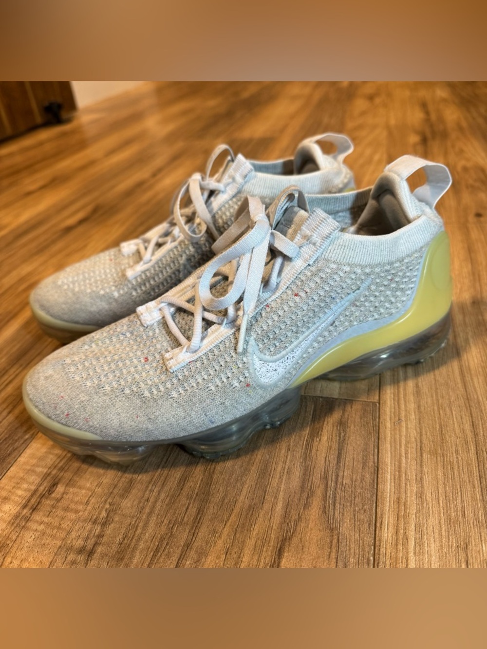 Nike Air VaporMax Flyknit Shoes White Pure Platinum 2021 Women’s 7.5 DC4112-100